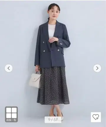 UNITED ARROWS 도트 플레어 스커트