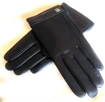 부드럽고 유연하며 촉감이 좋은 천연 가죽 장갑 블랙 장식 부착 속기모