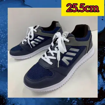 25.5cm 새상품 남성용 경량 컬러 슈즈 화려한 스니커즈 네이비 컬러