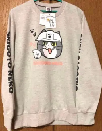 일하는 고양이 풀오버 현장 고양이 요시! 남성용 M 사이즈 새상품