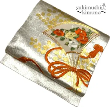 ZZ1216 나고야 오비 나고야 재단 실버 오렌지 386cm 무료배송