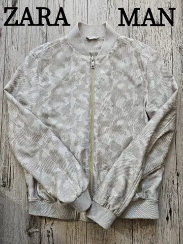 ZARA MAN 카모 패턴 메쉬 블루종