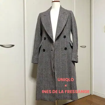 유니클로 이네스 트위드 코트 글렌체크 S