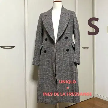 유니클로 이네스 트위드 코트 글렌체크 S
