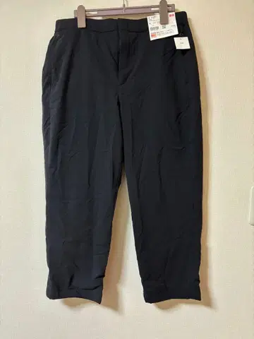 새상품 2024년 블랙 히트텍 이지 팬츠 기장 짧은 웜 팬츠 XL