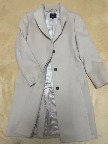 [새상품급] 온워드 카시야마 23구 캐시미어 비버 롱 코트 베이지 38