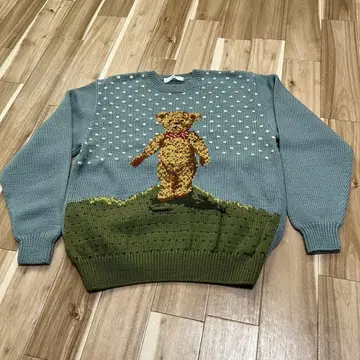 남성용 카네코 이사오 곰 니트