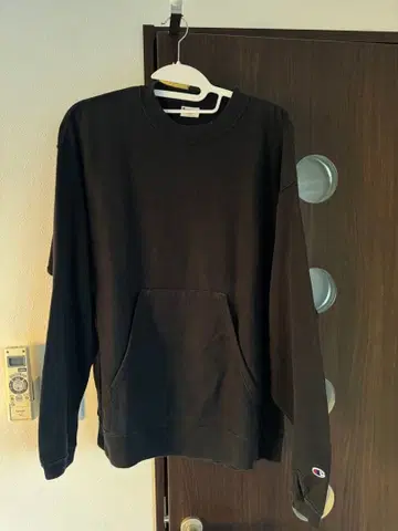 Champion Reverse Weave L 블랙 맨투맨