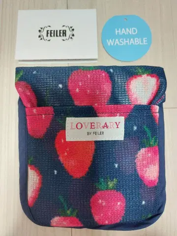 페이 스트로베리 도트 메쉬 전사 백 네이비