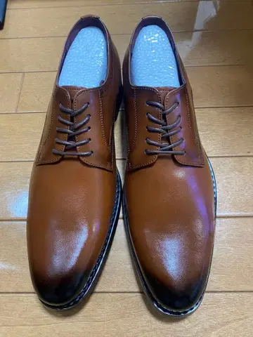 브라운 레이스업 비즈니스 슈즈