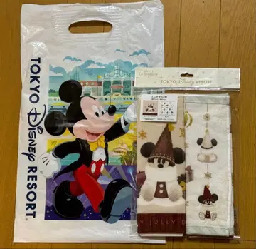 새상품 디즈니 릴린린 미니 타월 세트 크리스마스 굿즈 미키