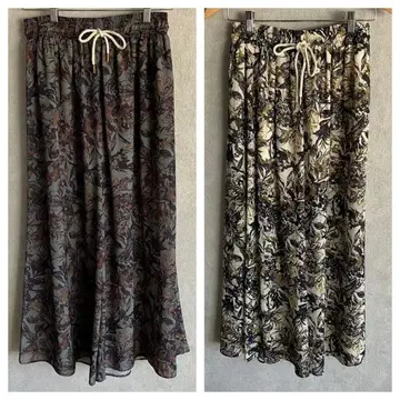 묶음 판매 새상품급 야마다야 Aga 보타니컬 시어 와이드 팬츠