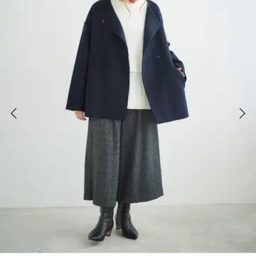 [새상품] le.coeur blanc 트위드 라이크 와이드 크롭 팬츠