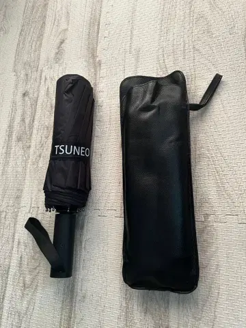 TSUNEO 접이식 우산 블랙 수납 케이스 포함