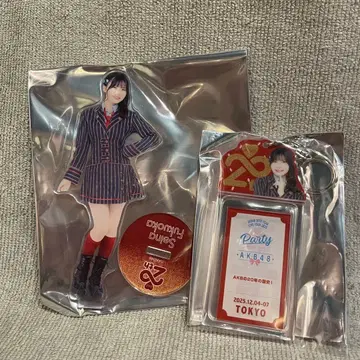 AKB48 후쿠오카 세이나 아크릴 스탠드 티켓 홀더풍 아크릴 키링 2개