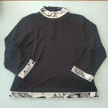 LEONARD 레오나르 / 모크넥 리브 티셔츠 LL 사이즈