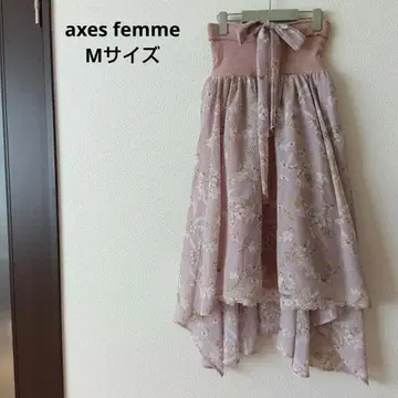 axes femme 원피스 2way 연보라 꽃무늬 비대칭 M 사이즈