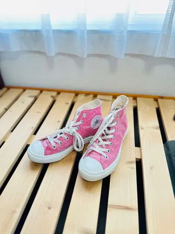 핑크 하이컷 올스타 스니커즈