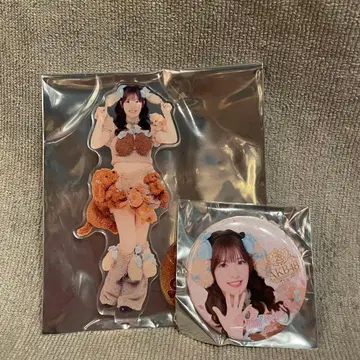 AKB48 무토 린 아크릴 스탠드 캔뱃지 2개 세트