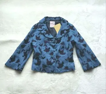 택 포함 미사용 새상품 시빌라 자수 실크 자켓 블루 M 정가 51450