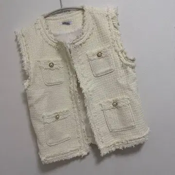 Edit Sheen 트위드 프린지 베스트