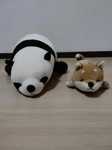 팬더와 강아지 봉제 인형 세트