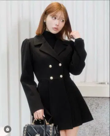 미사용품에 가까운 Rady 더블 버튼 자켓 블랙 M