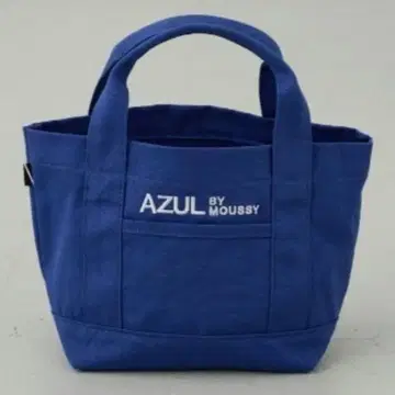 아줄바이마우지 로고 자수 미니 토트백