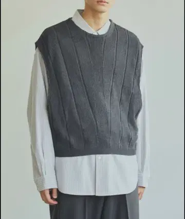 퍼블릭 도쿄 PUBLIC TOKYO 남성용 니트 베스트 스웨터