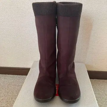 탑 드라이 GORE-TEX 다크 브라운 니트 탑 롱 부츠 24cm