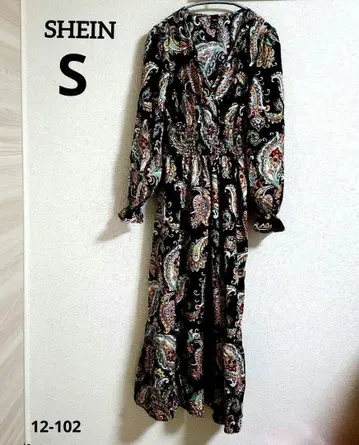 SHEIN [ S ] 컬러풀 페이즐리 무늬 롱 원피스