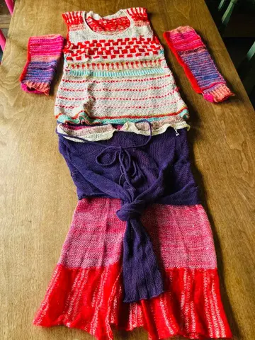 [ yoko takeshita ] 묶음 구매 컬러풀 니트 셋업