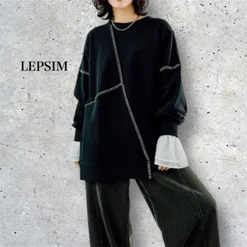 새상품 LEPSIM 리메이크 스티치 쭈리 튜닉