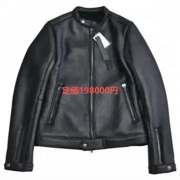 SHELLAC 셀락 무스탕 가죽 싱글 라이더 size46