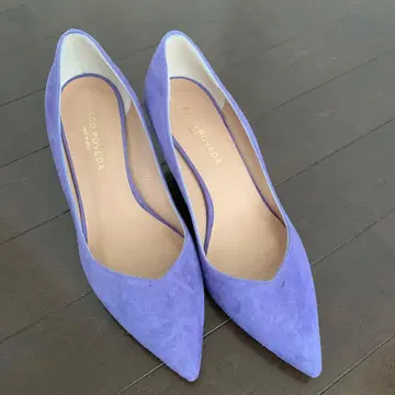 미사용 PACO POVEDA 퍼플 스웨이드 펌프스 IENA