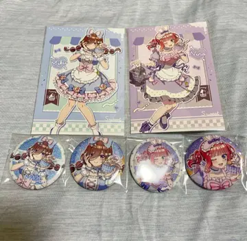 5등분의 신부 나카노 니노 나카노 미쿠 아이스 가게 캔뱃지 엽서 캔뱃지