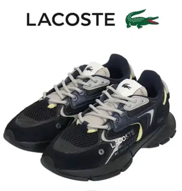 LACOSTE 메쉬 스웨이드 네이비 블랙 스니커즈
