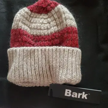Bark 니트 모자 빨간색 베이지 ONE SIZE