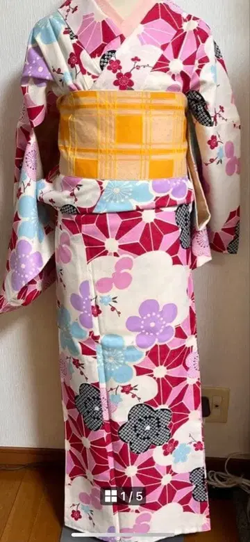 새상품 16일까지 이 가격 워셔블 기모노 코몬 오비 반폭 오비