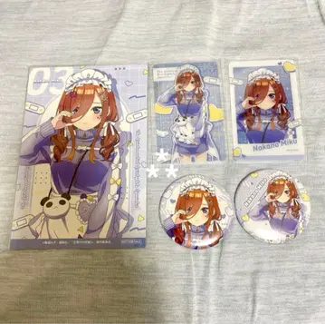 5등분의 신부 나카노 미쿠 저지 메이드 캔뱃지 클리어 카드 엽서