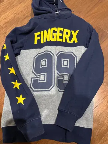 FINGERCROXX 후드티 M 네이비/그레이