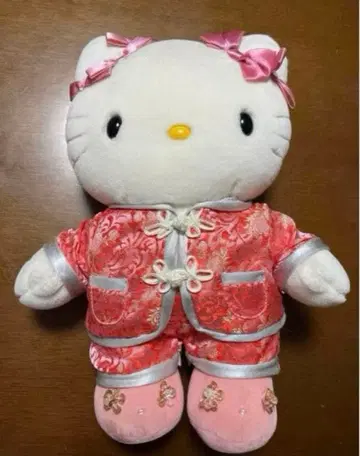 레어 헬로키티 봉제 인형 차이나 드레스