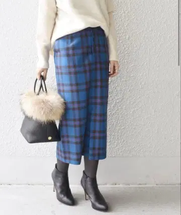 새상품급 [ SHIPS ] 타탄 체크 타이트 스커트