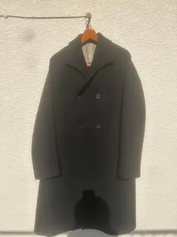 call 세미 래글런 슬리브 더블 코트