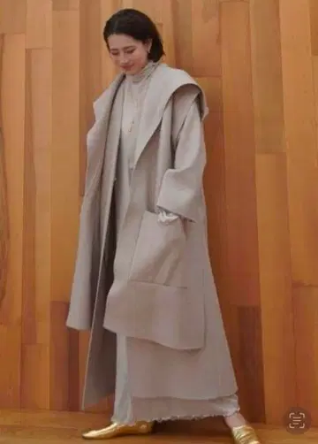 타임 SALE ETRE TOKYO 후디 스톨 리버 코트 베이지