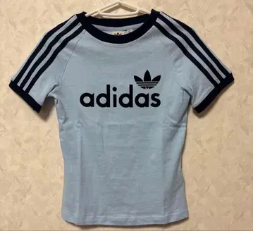 adidas Originals 반팔 크롭 T셔츠 쫄티 블루