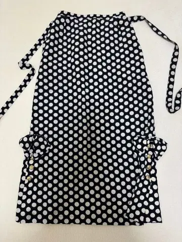 PINKHOUSE/핑크하우스 도트 롱 스커트 블랙