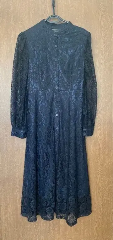 블랙 전체 레이스 원피스