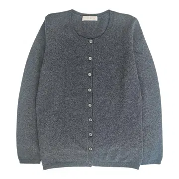 UNIQLO 캐시미어 100% 크루넥 가디건 L 차콜 그레이