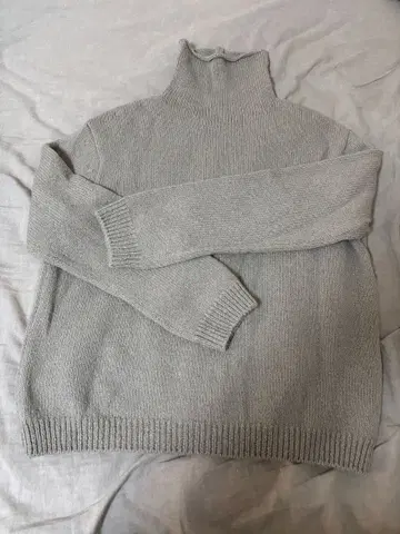 evam eva 그레이 터틀넥 스웨터